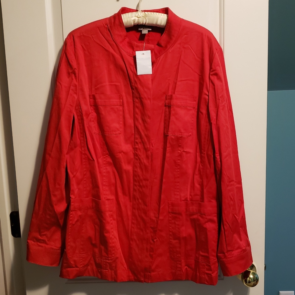 J. Jill Cotton Button Front Jacket